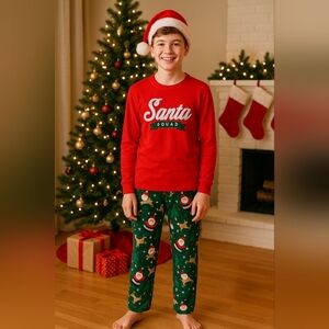 Carter’s Santa Squad Christmas Pajama Set Kids 14 Cozy Festive Holiday Sleepwear